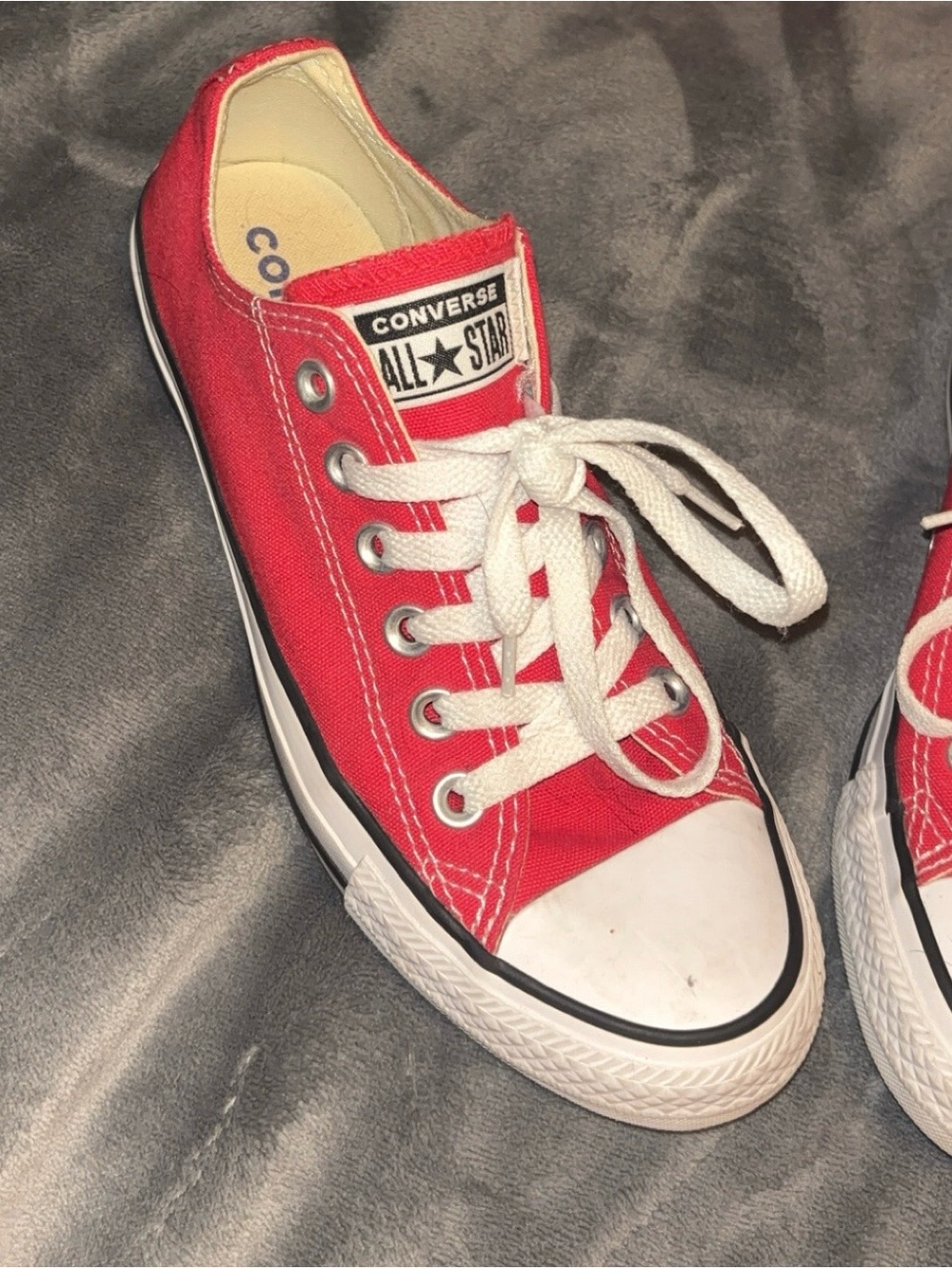 Converse Kids Red Low Top All Star Sneakers